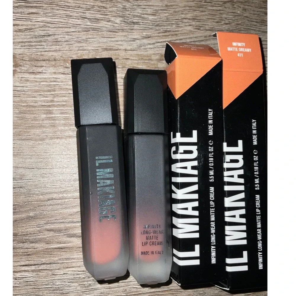 Il Makiage Infinity Matte DREAMY Lip Cream 411 Long-Wear Liquid Lipstick SET